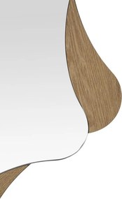 ESPELHO DE PAREDE ESTRELA Ø 80X1 CM CASTANHO NATURAL
