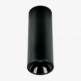 Aplique De Teto Led De Superfície Redondo Ø5,7 Cm Para Exterior Em Alumínio Luisiana Preto & Branco 3000k & 6 W & 23º - Sklum