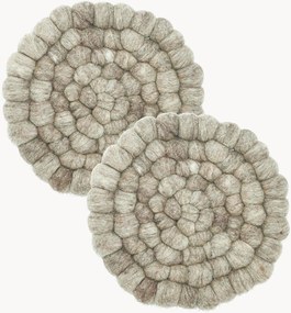 Bases para copos em lã Nisha, conjunto de 2