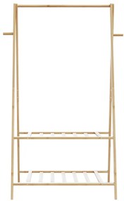 Roupeiro com prateleiras 96x45,5x150,5 cm bambu