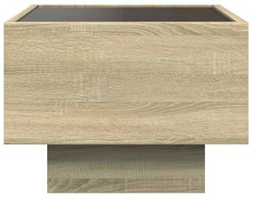 Mesa de cabeceira c/ LED Infinity 40x40x30 cm carvalho sonoma