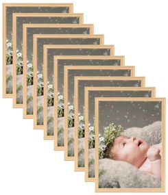 vidaXL Molduras para mesa 10 pcs 13x18 cm carvalho-claro