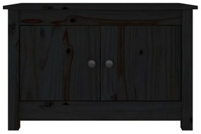 Sapateira 70x38x45,5 cm pinho maciço preto