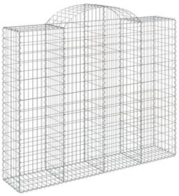 Cestos gabião arqueados 3pcs 200x50x160/180cm ferro galvanizado