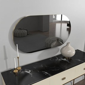 Espelho Riors – Cinzento Escuro e Dourado – 45x85 cm