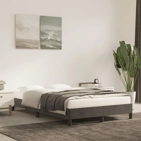Estrutura de cama sem colchão 120x190 cm Veludo cinza escuro