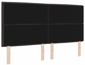 Cabeceira Design Linhas Castanho Escuro 180 cm Tecido