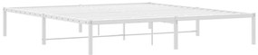 Estrutura de cama 180x200 cm metal branco