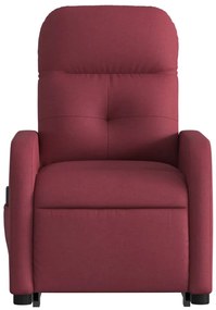 Poltrona de massagens reclin. elevatória tecido vermelho tinto