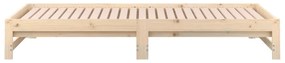 Sofá-cama de puxar 2x(80x200) cm madeira de pinho maciça