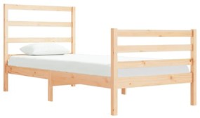 Estrutura de cama solteiro 90x190 cm pinho maciço