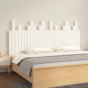 vidaXL Cabeceira de parede 166x3x80 cm madeira de pinho maciça branco