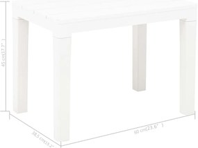 Bancos de jardim 2 pcs plástico branco