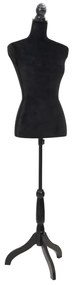 vidaXL Busto manequim de senhora preto