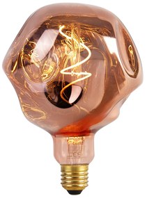 Lâmpada LED E27 regulável G125 rosa 4W 70lm 1800K