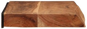 Prateleiras parede 2 pcs 60x20x3,5 cm madeira de acácia maciça