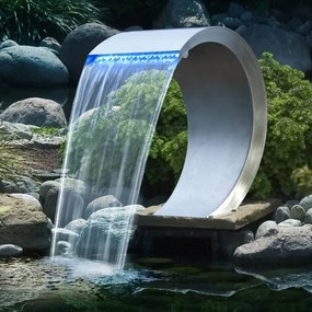 Cascata Mamba aço inoxidável com iluminação LED