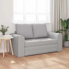 Sofá-Cama de Chão 2-em-1 Cinzento Nublado 148x71x83 cm Tecido