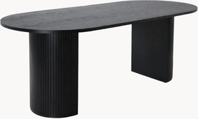 Mesa de jantar oval em madeira Bianca, 200 x 90 cm