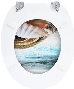 Assento de sanita com tampa MDF design conchas