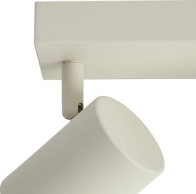 Foco de teto moderno bege 3 luzes ajustável - Jeana