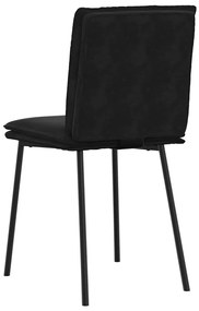 Cadeiras de jantar 2 pcs veludo preto