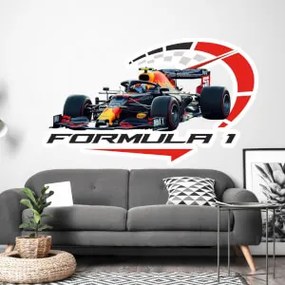 Autocolante de parede moderno por cima do sofá - Fórmula com velocímetro