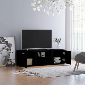 Móvel de TV 120x34x37 cm derivados de madeira preto