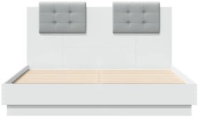 Estrutura cama c/ cabeceira 120x190 cm derivados madeira branco