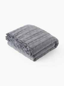 Muslin Bedspread Bethany with Fringes
