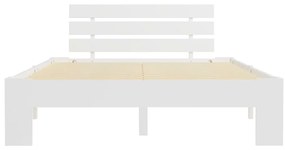 Estrutura de cama 120x200 cm pinho maciço branco