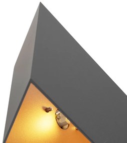 Lâmpada de parede Fold cinza com cobre Design,Moderno