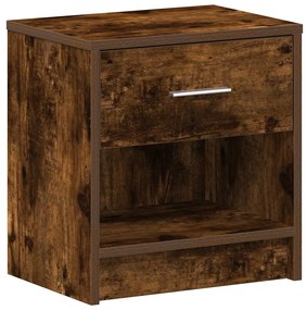 Mesas de cabeceira 2 pcs com gaveta 39x28x41 cm carvalho fumado