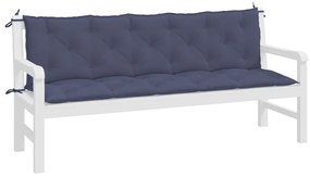 Almofadões banco jardim 2 pcs 180x50x7cm oxford azul-marinho