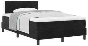 Cama Box com Colchão vidaXL Preta 120x200 cm Veludo