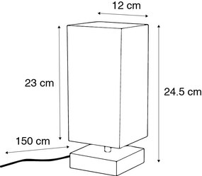 Candeeiro de mesa moderno preto com aço - Milo Design,Industrial,Moderno