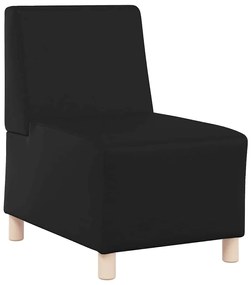 Poltrona sem braços couro artificial 55 cm preto