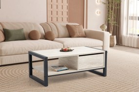 Mesa de Centro Haldizen – Travertine Black – 105x40x55 cm