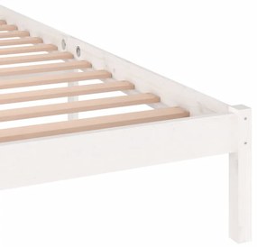 Estrutura de cama 200x200 cm pinho maciço branco