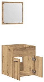 2 pcs móveis de casa de banho deriv. madeira carvalho artisiano