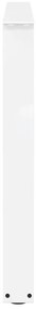 Pés para mesa de jantar em V, 3 peças, branco, 100x(72-73,3) cm, aço
