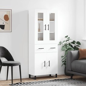 vidaXL Armário alto 69,5x34x180 cm derivados de madeira branco