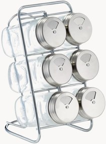 Suporte para especiarias com frascos de arrumação Mia, conjunto de 7