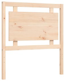 Estrutura de cama com cabeceira 100x200 cm madeira maciça