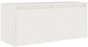 Móveis de TV 6 pcs madeira de pinho maciça branco
