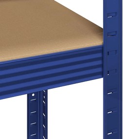 Prateleiras de armazenamento de 4 camadas 4 pcs aço azul