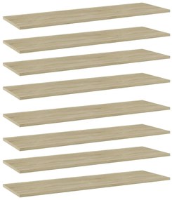vidaXL Prateleiras estante 8pcs 100x30x1,5cm contrapl cor carvalho