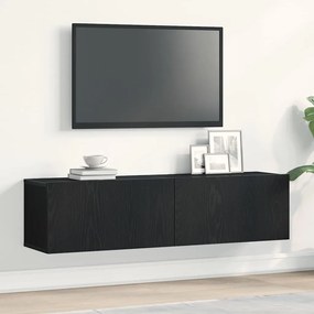 vidaXL Móvel de TV 120x30x30,5cm derivados de madeira carvalho preto