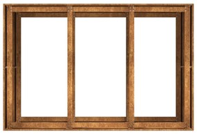 Floreira enferrujada 120x80x80 cm aço resistente