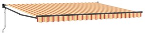 Toldo Retrátil Automático Amarelo e Laranja 450x300 cm